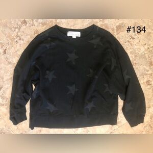 Vintage Havana Black Star Crew Neck Sweater